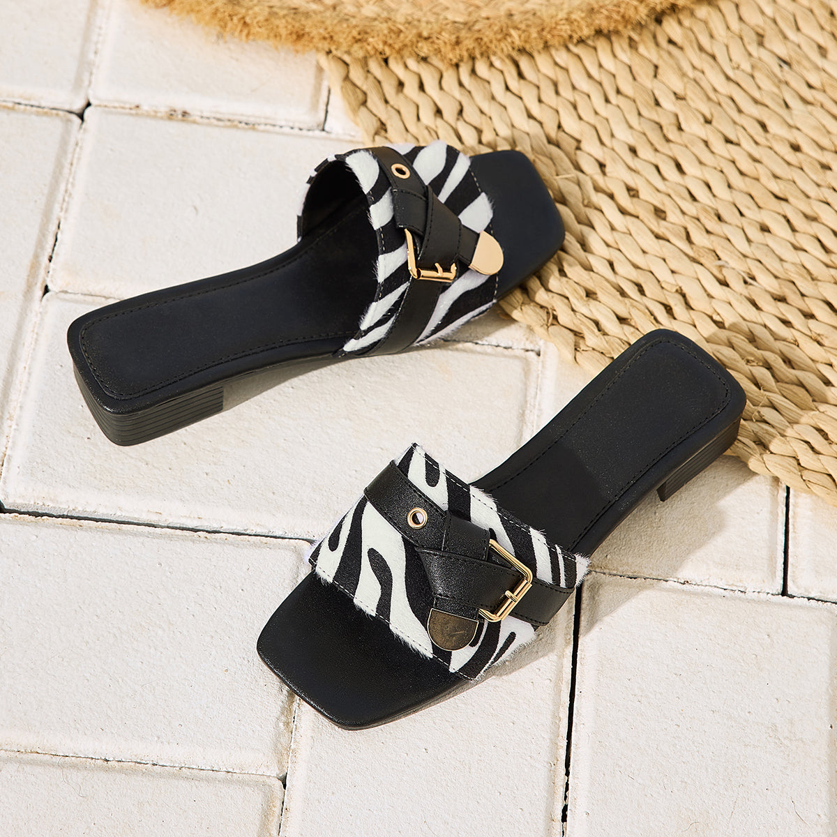 Elegant Women'S Vintage Comfortable Versatile Half-Slide Sandals, Women Shoes