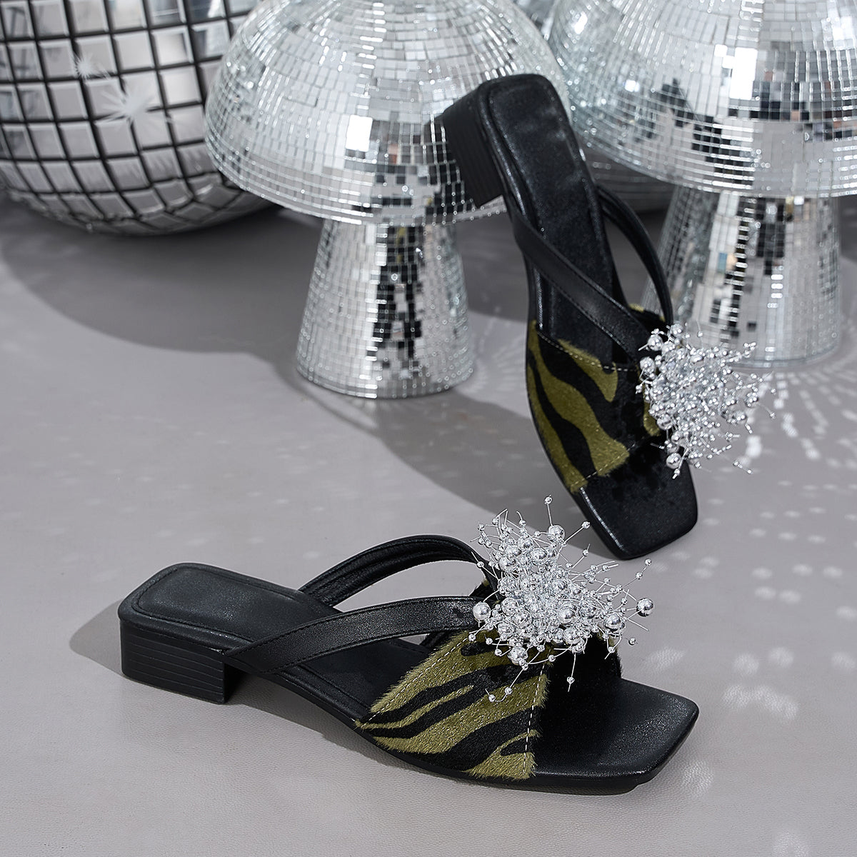 Elegant Women'S Stylish Floral Rhinestone Sandals, Women Shoes
