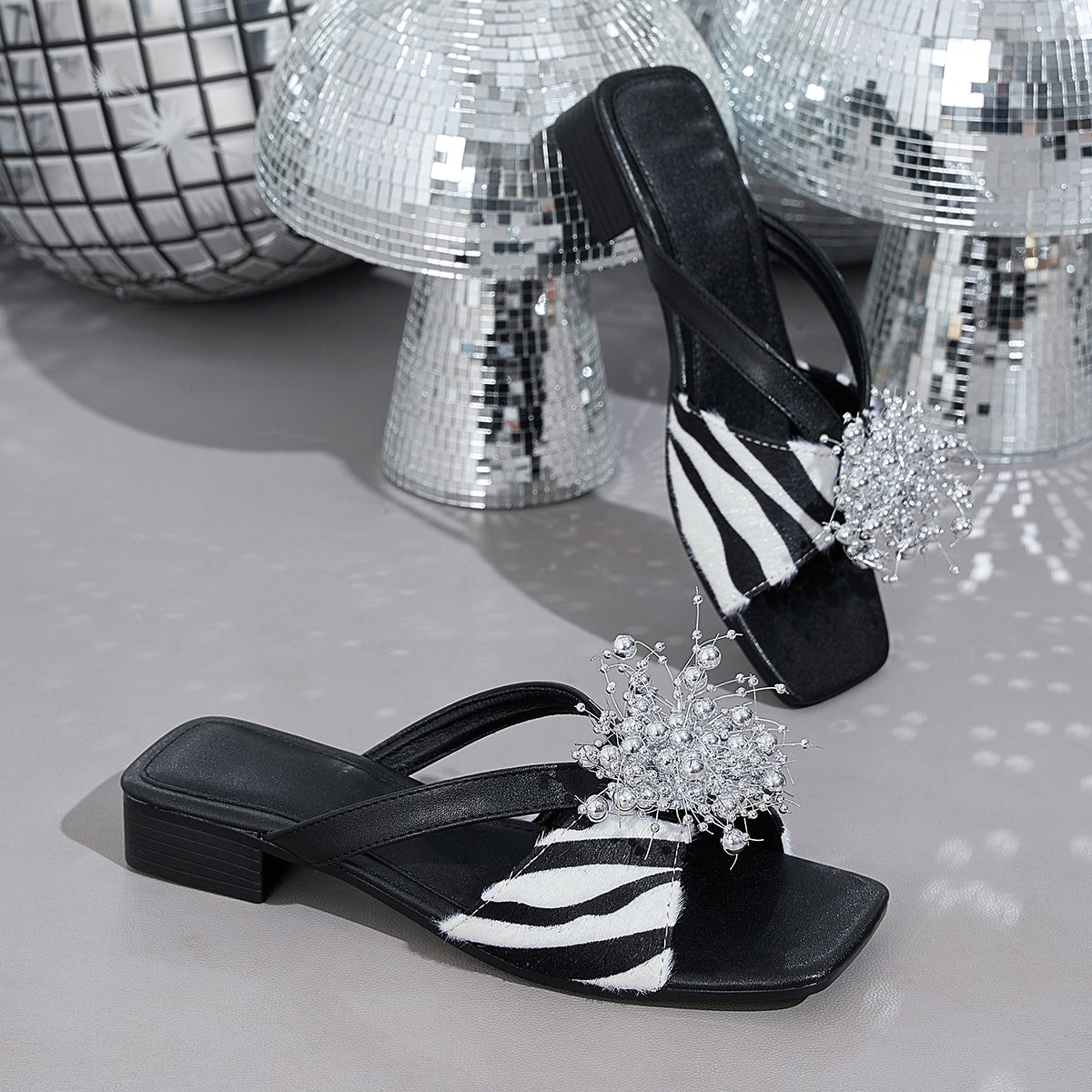 Elegant Women'S Stylish Floral Rhinestone Sandals, Women Shoes