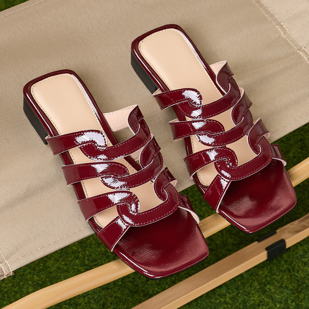 Elegant Open-Toe Sandals for Women with a Square Toe Design, Suitable for Casual Outings, Parties, And Travel., Women Shoes